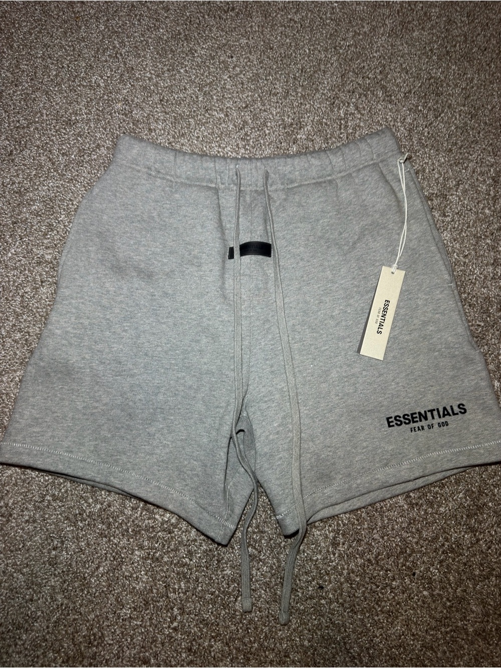 Fear of God Essentials Gray Athletic Fleece Shorts
